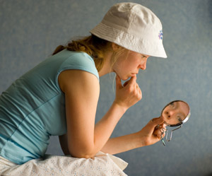 girl mirror